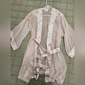 Vintage California Dynasty Blush Sheer Bridal Robe